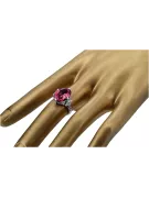 Ring Ruby Sterling silver 925 Vintage style vrc369s